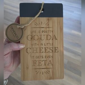 Demdaco Bamboo Cheese Board with Black Accent  / Charcuterie
